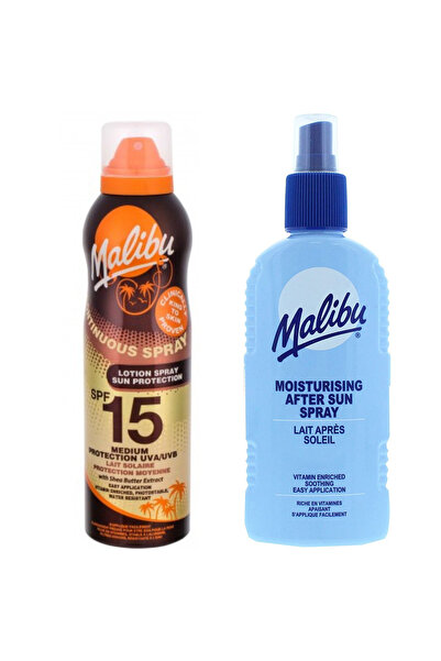 Malibu Balsam protector SPF15 175ml + Balsam spray după plajă 200ml