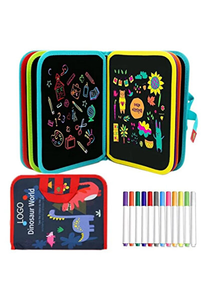 Fırsat7 Silinebilir Doodle Çizim Defteri Çocuklar İçin Silinebilir Çizim Defteri 6 Adet Kalem Hediyeli Bebekler İçin Aktivite Oyun