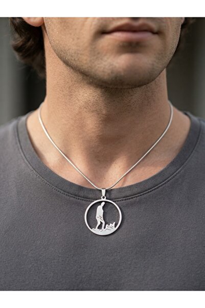 kurukafagift Steel Necklace with Ataturk Figure