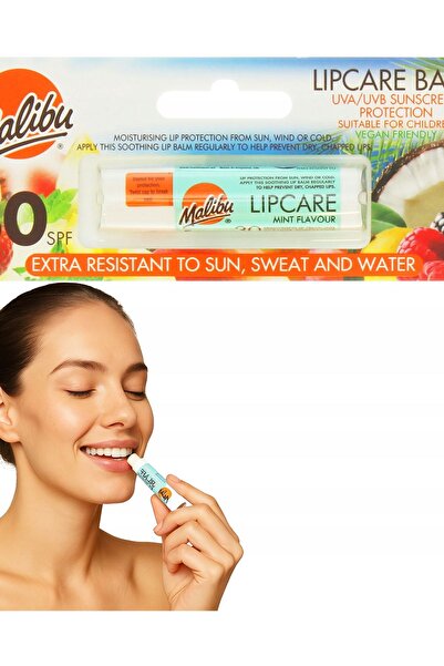 Malibu Balsam de buze cu mentă rezistent la apă SPF 30, 4g
