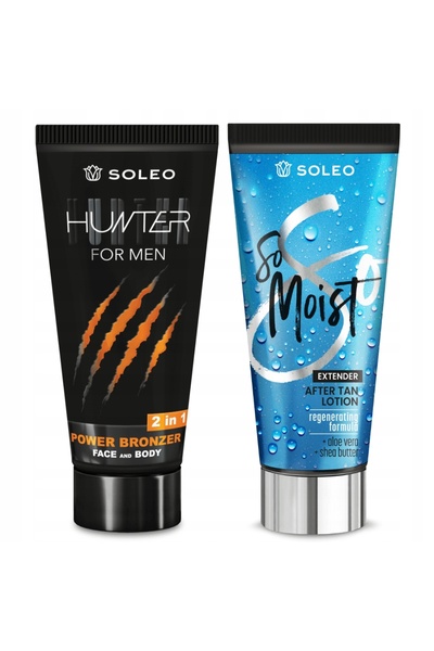 Soleo HUNTER 150ml Bronzer pentru bărbați + Balsam după plajă 150ml