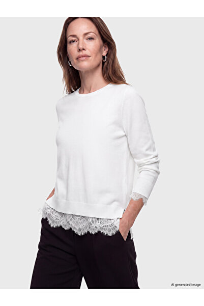 LC Waikiki Rmz Gi̇yi̇m Farkiyla Zero Roba Collar Lace Detailed Women's Knitwe...