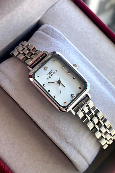 FERRO Women's wristwatch steel band waterproof 2 years warranty boxed