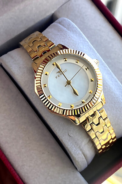 FERRO Women's wristwatch steel band waterproof 2 years warranty boxed