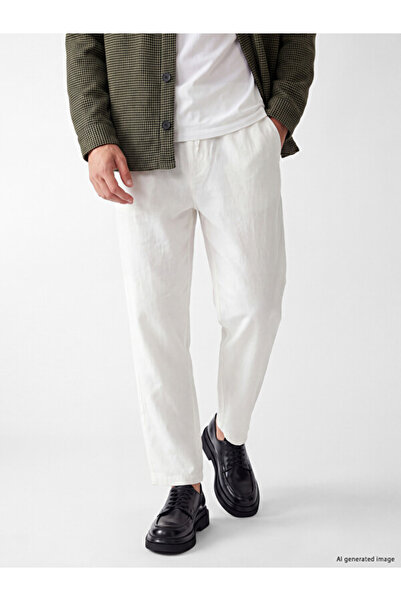 LC Waikiki Rmz Gi̇yi̇m Farkiyla Standard Fit 100% Linen Men's Trousers