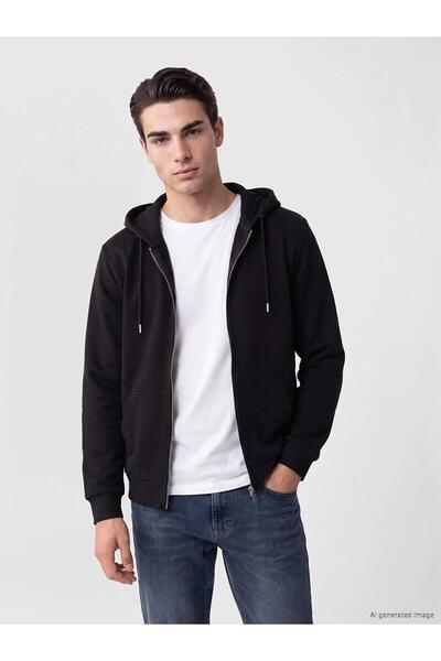 LC Waikiki Hooded Men's Zippered Sweatshirt (W6)