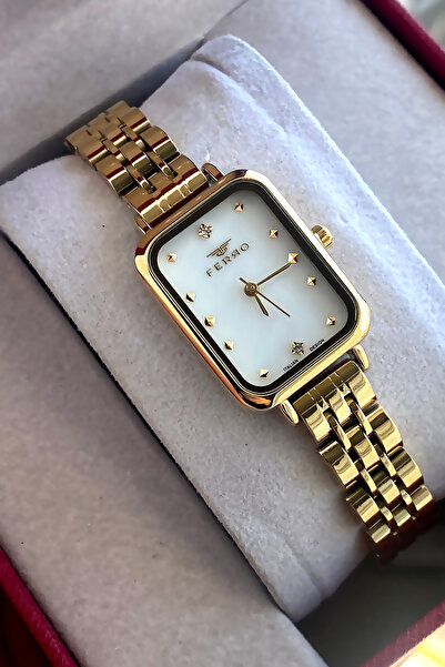 FERRO Women's wristwatch steel band waterproof 2 years warranty boxed