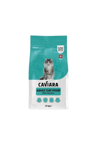 Generic Brand كافيارا طعام جاف للقطط البالغة بالسلمون 1.5 كج