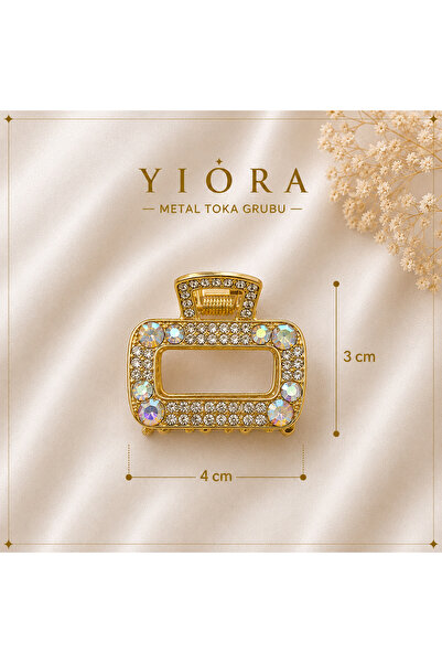 yiora Imported Series Small Size Gold Metal Stone Detailed Small Clasp Buckle...