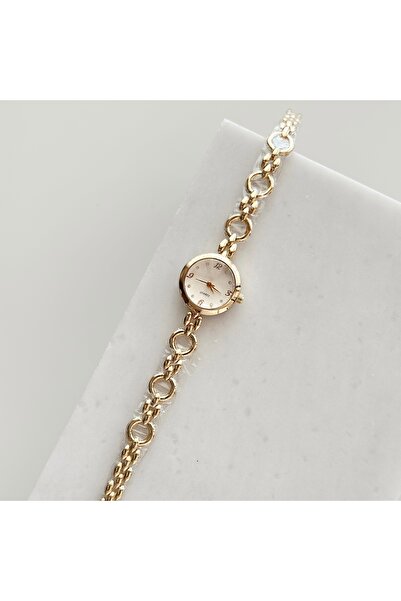 Vesce Atelier Halka Kordon Gold Saat White