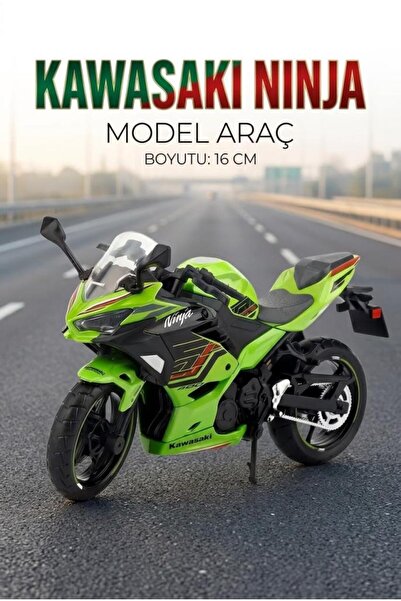 Tıfıl Toys نموذج دراجة نارية كاواساكي نينجا مرخص من هوبيز، مصنوع من المعدن بم...