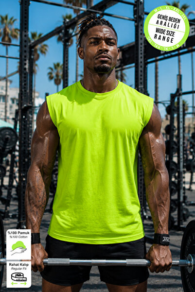 BESSA Green Sportsman's Tank Top Unprinted Crew Neck Cotton Sleeveless Tank T...