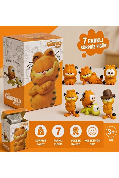 Natavanbutık Garfield Movie Figür Blind Box – 7 Farklı Model Figürü (6-8 cm) ...