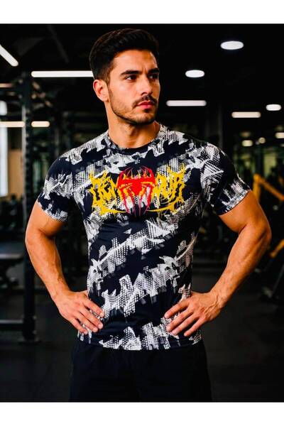 kalawear Ανδρικό T-Shirt γυμναστικής Fit Gym Fitness, αναπνεύσιμο, τεχνικό, γ...