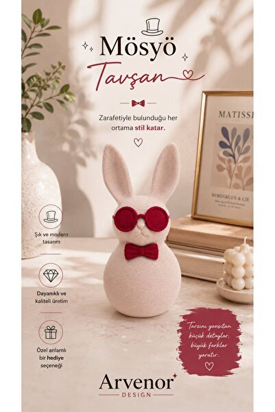 Mösyö Tavşan | 15cm | Dekoratif Figür | 3D Baskı