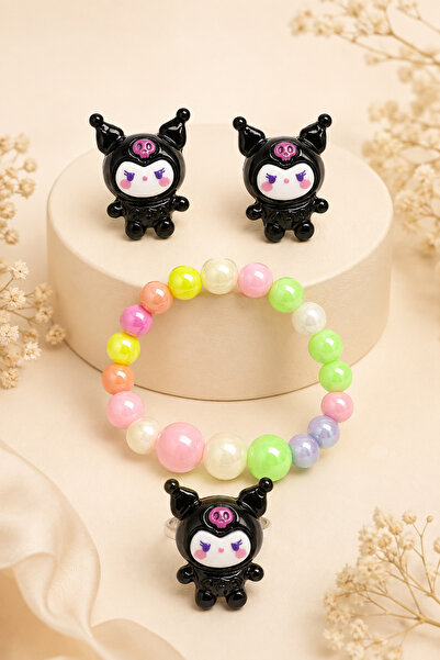 MakeWell Children's Jewelry Set with Cute Figures – 1 Ring + 1 Bracelet + 1 P...