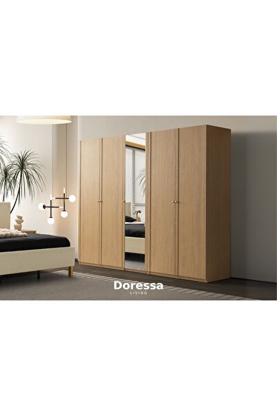 Doressa Living Folt Brown 5 Kapılı Gardırop