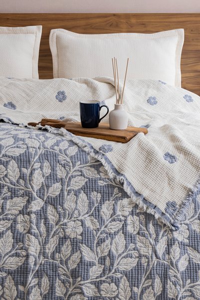 DB DANLA BALDİ Home Collection Pătură de muselină cu 8 straturi / Dimensiune dublă 240x260 (cu două fețe)