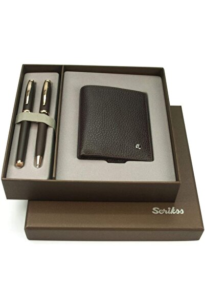 Scrikss Dr242 39 Dk - Tük Rose Gold & Comfort Cüzdan Kahve
