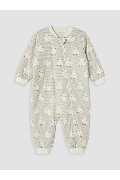 LC Waikiki Ecru Patterned Baby Boy Sleeping Bag