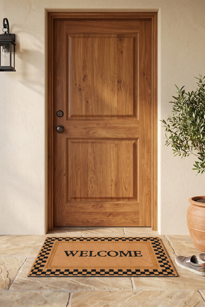 Villadia Home Textile Kapı Önü Paspası Kaymaz Taban Dekoratif Paspas Ev Giriş...