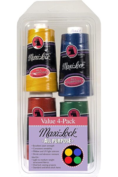 American & Efird Kağıt maksi kilit tüm amaçlar için uygun paket 4'lü paket Brights, Brights