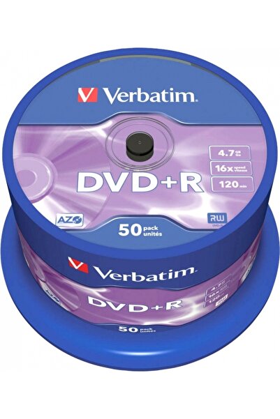 Verbatim DVD+R 4.7GB, 120min, viteza 16x, 50 buc, Single Layer, spindle, "Mat...