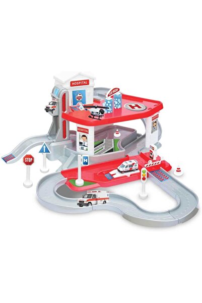 DEDE 2 Storey Hospital Garage Set And Mega Track