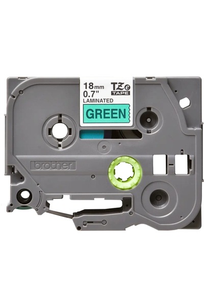 Brother Bandă laminată Originală Negru pe Verde, TZE741, pentru D400 | D450 |...