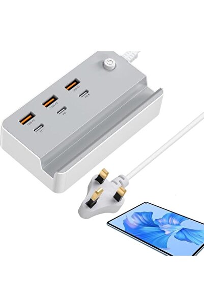 GENERAL موزع شاحن USB، شريط طاقة متعدد الوظائف 2 في 1 لسطح المكتب، 3 منافذ US...