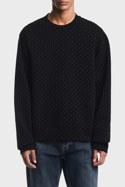 Emporio Armani All Logoed Cotton Crew Neck Sweat Men's Sweat Em006874 Af10013...