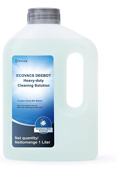 Ecovacs محلول تنظيف فائق الكثافة أصلي، 1 لتر لمكنسة ومكنسة روبوتية من سلسلة D...