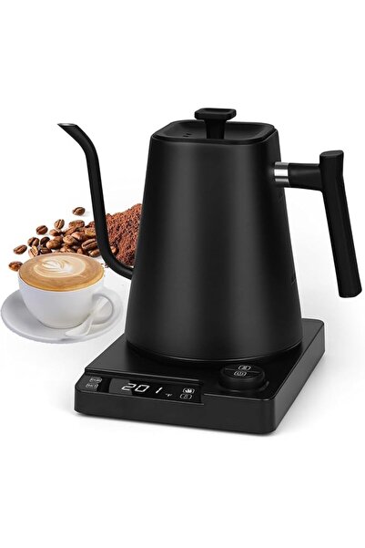GENERAL Oasisglory Gooseneck Kettle Black Color Stainless Steel Electric Kett...