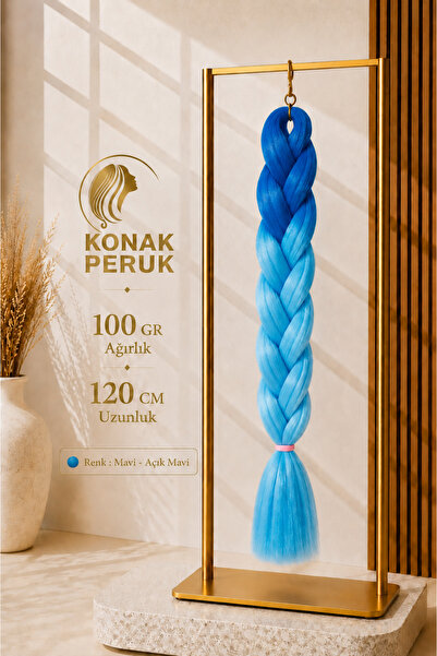 KONAK PERUK Afrika Örgüsü Ve Rasta İçin Sentetik Saç - 2 Renkli / Lacivert - ...