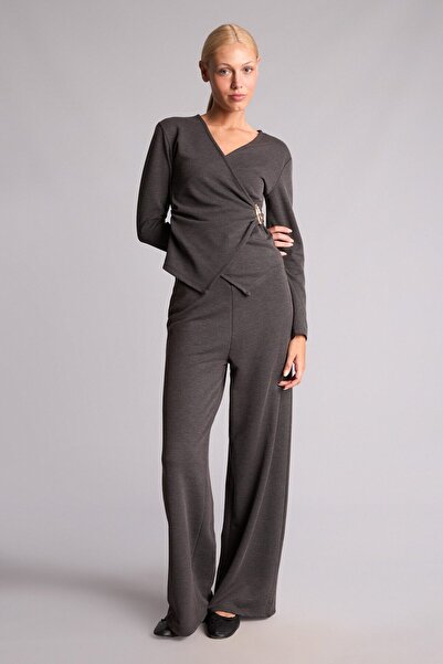 DeFacto Wide Leg Draped Knitted Trousers H6221Ax26Au
