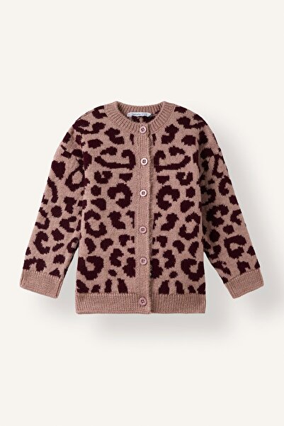 DeFacto Star Patterned Crew Neck Knitwear Basic Cardigan Baby Girl I4958A526Wn