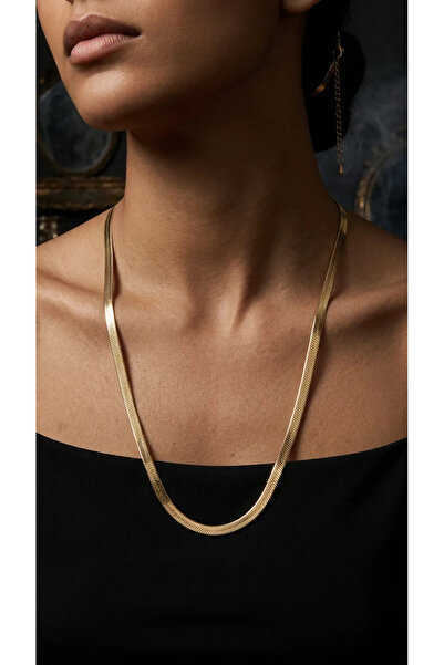 ZEY Steel Women's Necklace Gold Color Snake Chain Long Necklace