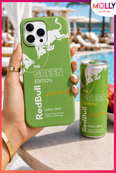Molly iPhone 14 PRO İçin Fıstık Yeşili Redbull The Green Edition Desenli İçi ...