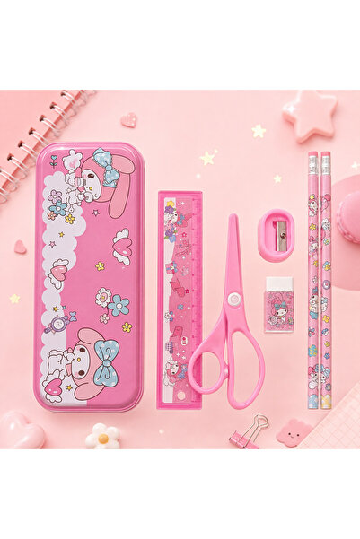 Fillikutum Sanrio My Melody Kalem Kutulu Kırtasiye Seti 7 Parça Makas Cetvel ...
