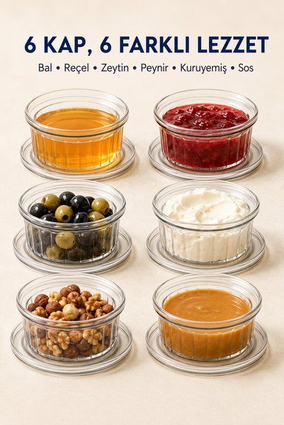 Nuaen Set of 6 330 ml Breakfast Storage Containers with Lids
