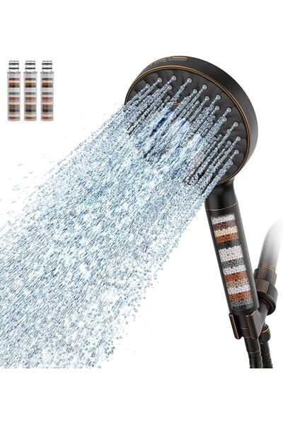 SR SUN RISE Handheld Shower Head with Water Filter, High Pressure 9 Spray Mod...