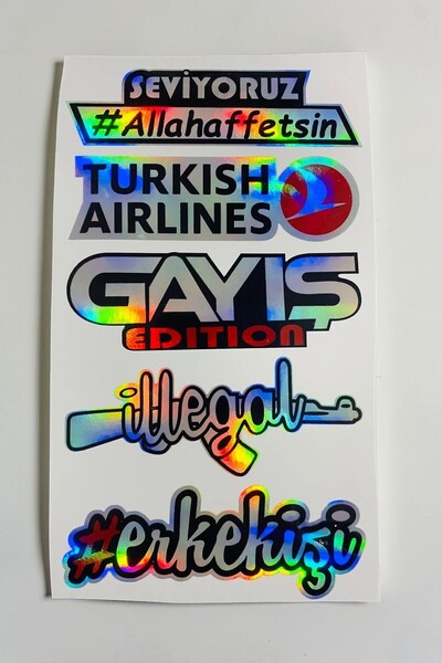 Major Selection Gayıs Edition Illegal Hologram Car and Motorcycle Sticker - C...