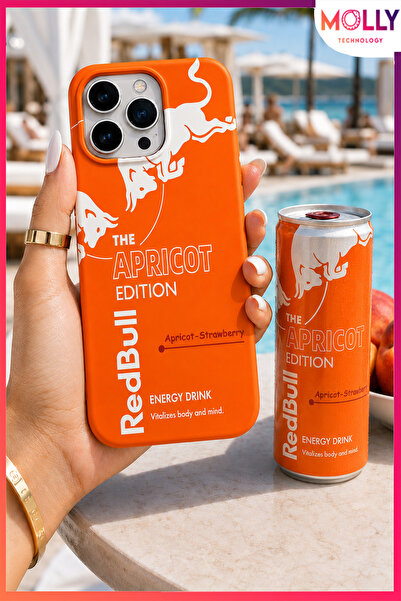 Molly iPhone 14 PRO İçin Turuncu Redbull The Apricot Edition Desenli İçi Kadi...