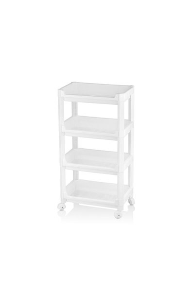 Generic Brand Urve Ur-3599 Rafty Wide 4-Tier Wheeled Basket Organizer Shelvin...