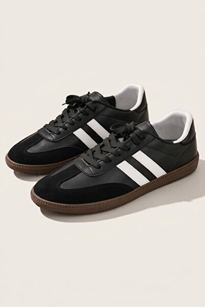 MCASERING Unisex Kadın Erkek Spor Ayakkabı Sneaker Beyaz Siyah