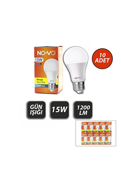 TuğraÇelik NO-VO 15W Gün Işığı LED Ampul - 1200 Lümen, 3000K, 15.000 Saat