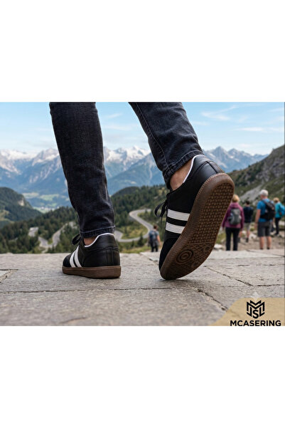 MCASERING Unisex Kadın Erkek Spor Ayakkabı Sneaker Beyaz Siyah