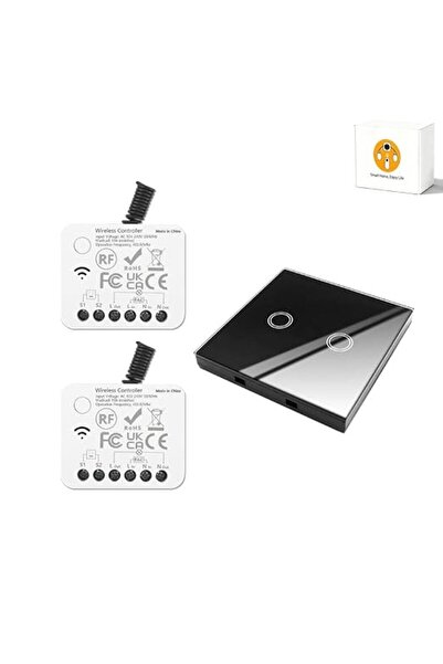 GENERAL مفتاح اضاءة ذكي لاسلكي يعمل باللمس بتردد 433MHz من اوفرتيوا - لوحة من...