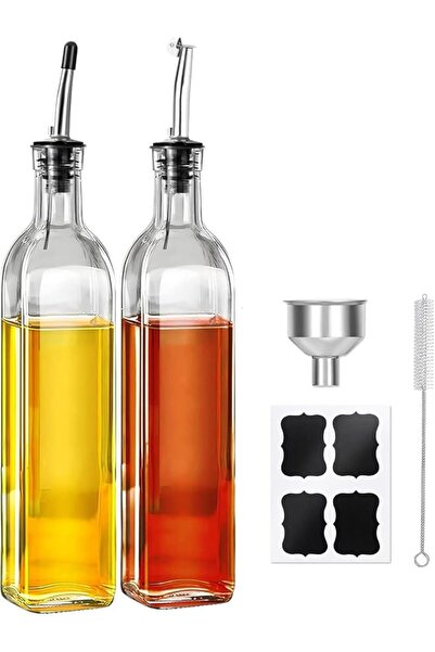 GENERAL Home Zone Olive Oil Dispenser Bottle, 2-Pack Glass Oil Dispenser for ...