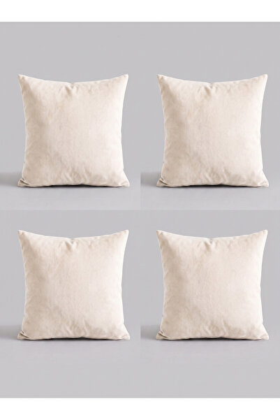 Bercem Home Set de perne decorative cu textură catifelată crem de lux (4 bucă...